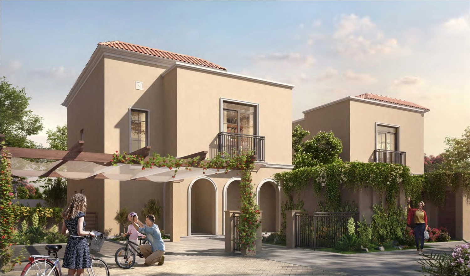 Open green areas for recreation and family time at Yas Park Views